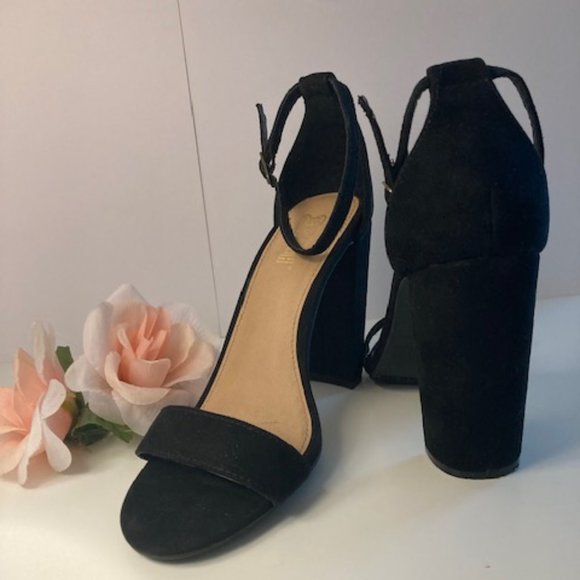 Black "Brash" heeled sandals womens size 8 - Picture 2 of 7